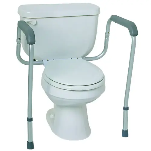 Medline Industries, Inc MDS86100RF Toilet Safety Rail, 250 lb, Aluminum, For: Universal Commode