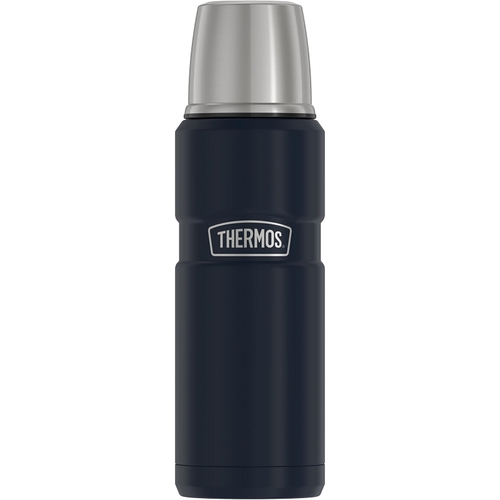 Thermos SK2000MDB4 Stainless King Beverage Bottle, 16 oz Capacity, Stainless Steel, Midnight Blue