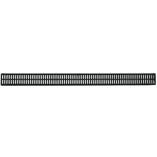 NDS 543 Mini Channel Grate, 3 ft L, 2-3/4 in W, 1/4 x 5/16 in Grate Opening, Polypropylene, Black