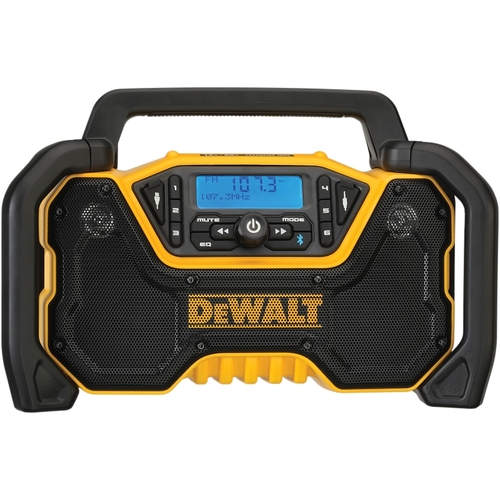 DEWALT DCR028B Jobsite Radio, Tool Only, Bluetooth, 10.6 hr Battery Life, 1000 ft Connectivity Range