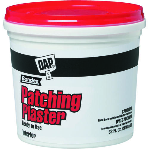 Patching Plaster, Paste, Slight, White, 1 qt Tub