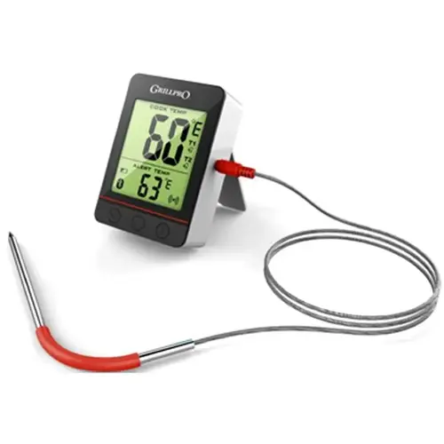 Bluetooth Thermometer, -13 to 572 deg F, Digital Display Black/Red