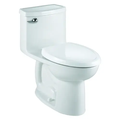 American Standard 2403128.020 Compact Cadet 3 Elongated Toilet, Elongated Bowl, 3 in Flush Valve Flushing System, White
