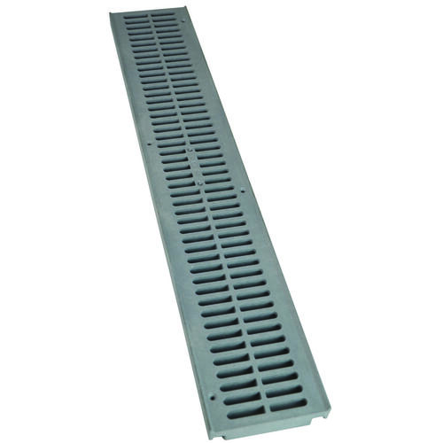 NDS 241-1 241-1 Drain Grate, 24 in L, 4.13 in W, Rectangular, 3/8 x 3-1/4 in Grate Opening, HDPE, Gray
