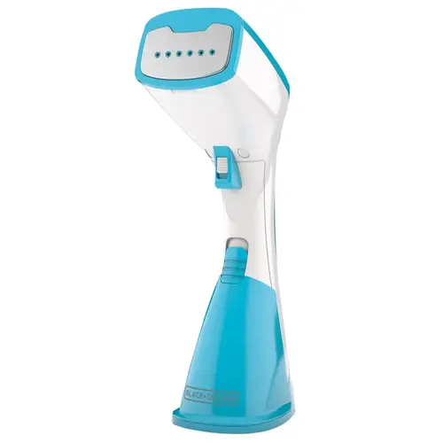 Black+Decker HGS100T HGS100T Compact Garment Steamer, 1000 W, 120 V, 160 mL Water Tank, Metal/Plastic, Turquoise