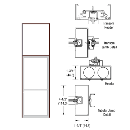 CRL-U.S. Aluminum FR6172236 Bronze Black Anodized 39-1/2