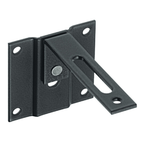 Safety Bracket, for Hfele Wall Bed for built-in foldaway beds, anti-tilt facility, steel, powder coated, graphite black, RAL 9011 Graphite black, RAL 9011, powder coated