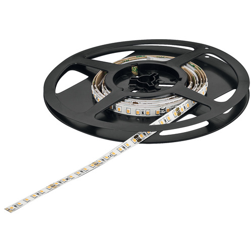 Flexible Strip Light, Hafele Loox5 LED 3042, 24 V, monochrome, (5/16") 8 mm 1968 1/2" 102 lm/W 490 lm 50 m 120 LEDs/m, 4.8 W/m, Cool white 4000 K, (1968 1/2") 50 m available length White