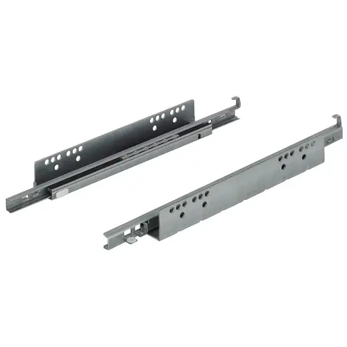 Concealed Undermount Slide, Partial Extension, Self-Close, 66 lbs. 450 mm 18" With self closing mechanism, Length: 450 mm Zinc plated, Galvanized Pair