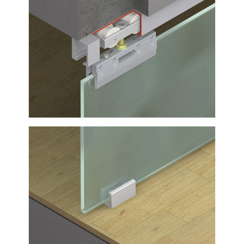 Sliding Door Hardware, HAWA Junior 80/GS, set Top Hung System