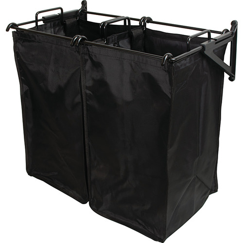 Hafele 547.43.313 Tilt-Out Hamper, with Removable Black Bag, TAG Synergy Collection 2 24" 24" wide, 2 small bags Black, Epoxy-coated