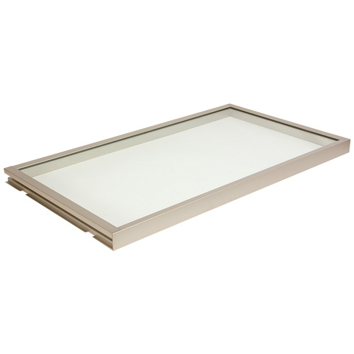 Shelf, TAG Illuminated Glass Shelf 20 1/2" 24" Matt nickel; 24" width; 20 1/2" depth; Cool white Matt nickel