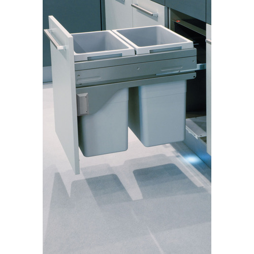 Hafele 503.70.922 Double Waste Bin Sorter, 2 x 38 Liter, Hailo Euro