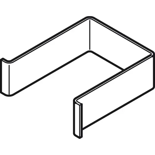 Closed End Piece, To Convert Side Mount Bracket & Prevent Lateral Movement Straightaway 100, Galvanized steel - pack of 2