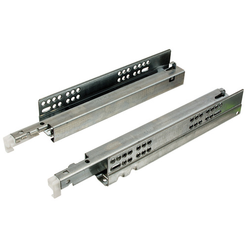 Salice A6555 Closet Slide with Soft Close, Full Extension, 75 lbs Length: (18 7/8") 480 mm Zinc-plated Pair