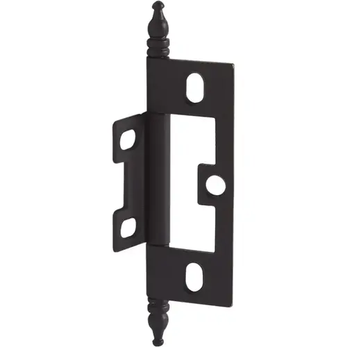 Decorative Butt Hinge, Non-Mortise, Minaret Finial For inset face frame doors, Dark oil-rubbed bronze