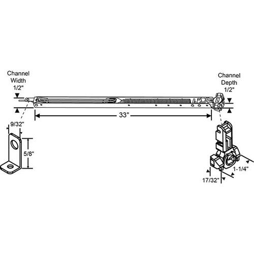 33in Inverted Tilt Balance W/CLIP AND SHOE 18-24LBS