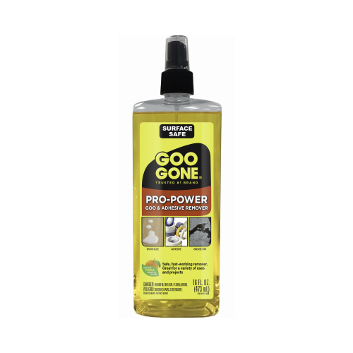 Goo Gone 2181 Goo and Adhesive Remover, 16 oz Spray Bottle, Liquid, Citrus, Yellow