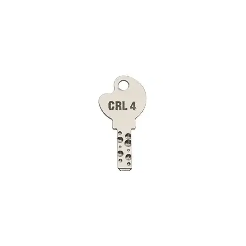 CRL 01PKEY4 Replacement Key #4 for 03P Series Deluxe Slip-On Plunger Locks