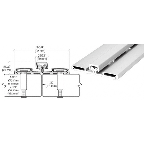 Satin Anodized 057HD Series 83" Heavy-Duty Full Surface Hinge