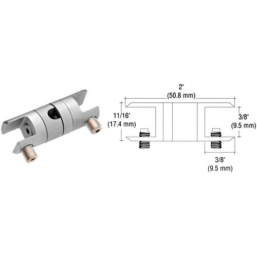 Satin Chrome Double Connector