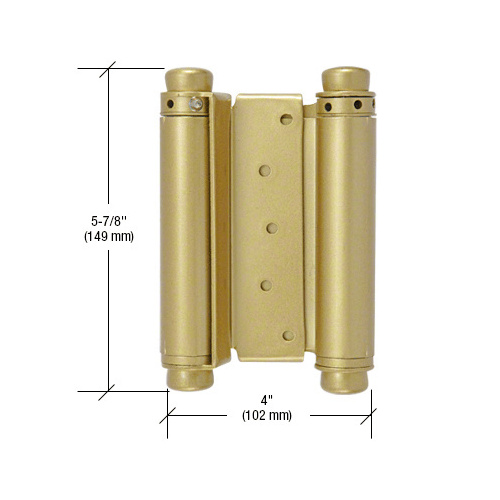 Dull Brass 1" to 1-1/2" Double-Acting Spring Hinge Pair