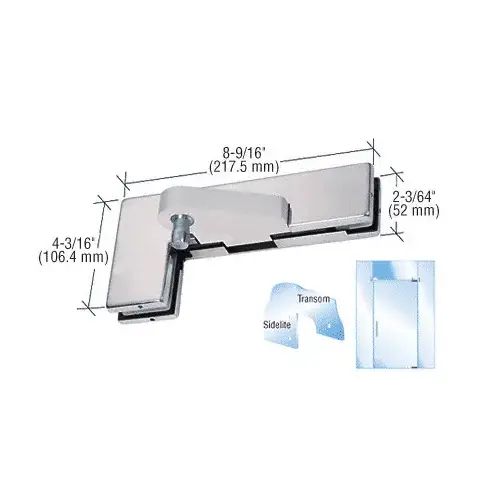 Brushed Stainless Right Offset Sidelite Mounted Transom Patch Fitting