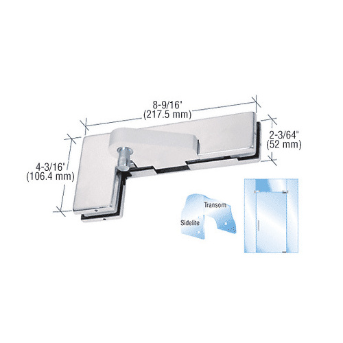 Polished Stainless Right Offset Sidelite Mounted Transom Patch Fitting