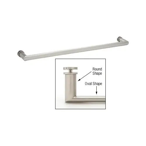 24" Chrome Single-Sided Oval/Round Towel Bar