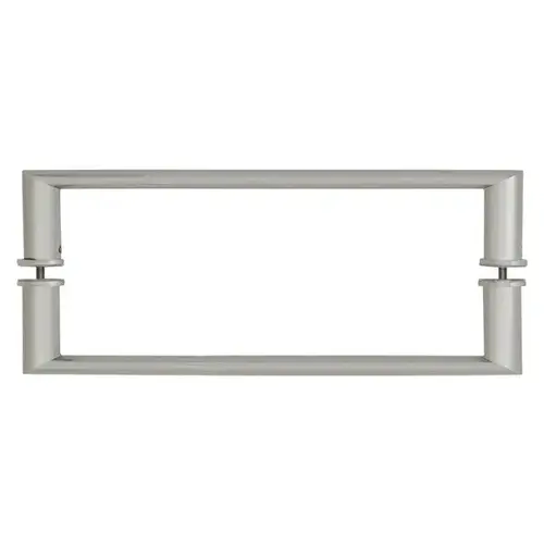 18" Brushed Nickel Back-to-Back Oval/Round Towel Bar