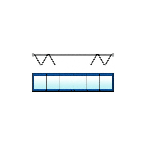 Custom Color 6-Panel Bipart Overhead Track Full Bi-Fold Door Configuration Powder Coated