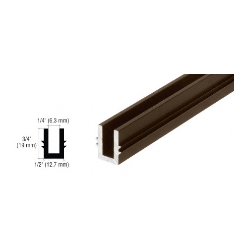 CRL 0TBR120DU Black Bronze Anodized 120" Length Bottom Guide Channel for OT Series Top Hung Sliders and Bi-Fold Doors