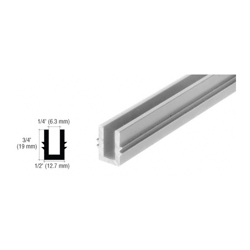 Satin Anodized 120" Length Bottom Guide Channel for OT Series Top Hung Sliders and Bi-Fold Doors