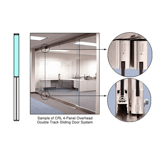 Polished Stainless Overhead Track Sliding Door System