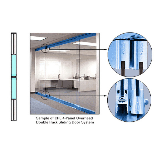 Painted 2-Panel Overhead Single Track Sliding Door System