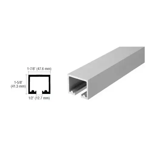 Satin Anodized 120" Length Top Track for OT Series Top Hung Sliders and Bi-Fold Doors