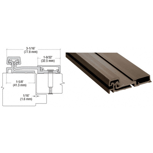 Dark Bronze Anodized 150 Series Heavy-Duty Full Surface Continuous Hinge - 83"