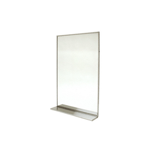 CRL 1052436 24" x 36" Standard Channel Framed Mirror with Shelf