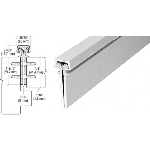 Satin Anodized Roton 112HD Heavy-Duty Series Concealed Leaf Continuous Hinge 83" Length