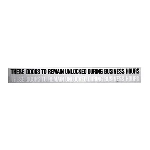 Business Door Header Sign for Double Doors Clear