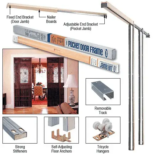 CRL 154070PF Pocket Door Frame Set 4/0 x 7/0