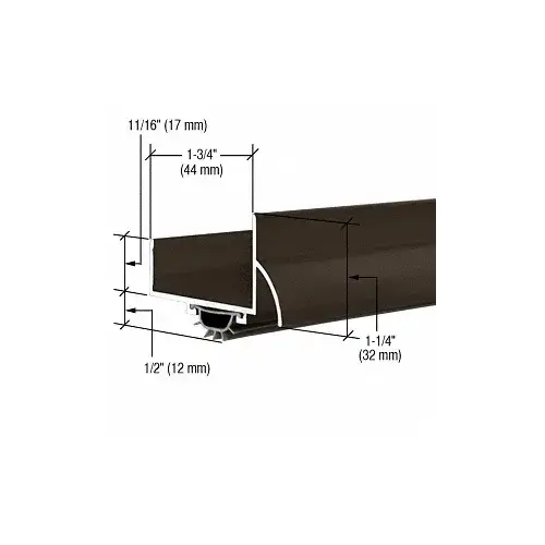 CRL 17VRD48 48" Dark Bronze Anodized U-Shape Door Bottom