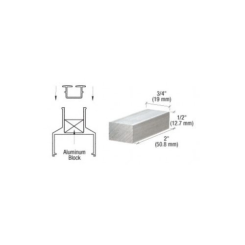 CRL 1ASB1 Aluminum Setting Blocks for Use with 100 Series Bottom Rigid Vinyl