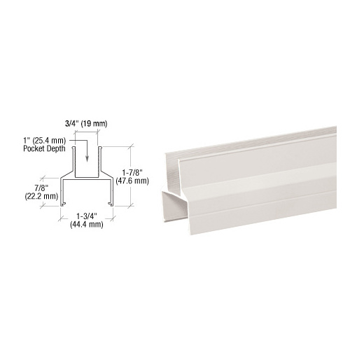 Sky White 100/150 Series 241" Bottom Rail