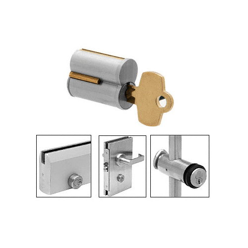 7-Pin Key #10 Small Format Interchangeable Core Brushed Nickel