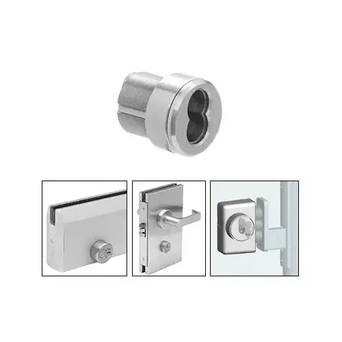 Satin Anodized Mortise Housing for 7-Pin Small Format Interchangeable Cores (SFIC)