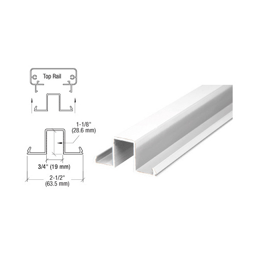 Sky White 200, 300, 350, and 400 Series 241" Glass Rail Infill