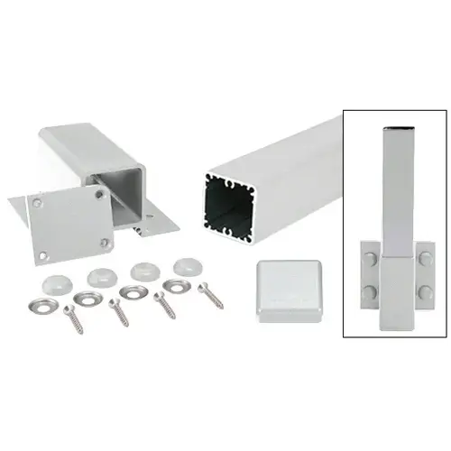 Silver Metallic 100 Series 42" Fascia Mount Post Kit