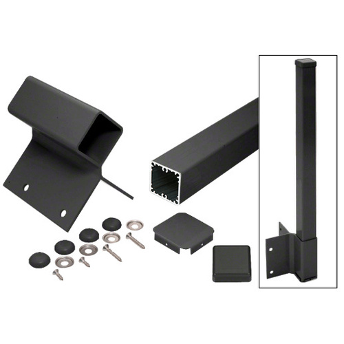 CRL 1FP942KBL Matte Black 42" 100 Series 90 degree Fascia Mount Post Kit