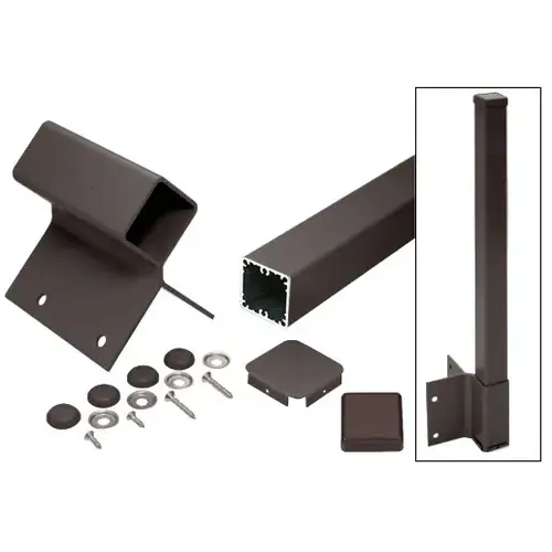 Matte Bronze 42" 100 Series 90 degree Fascia Mount Post Kit